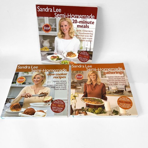 New York Times Best-Selling Author Sandra Lee Semi Homemade Cookbooks- Set of 3 - Picture 1 of 16
